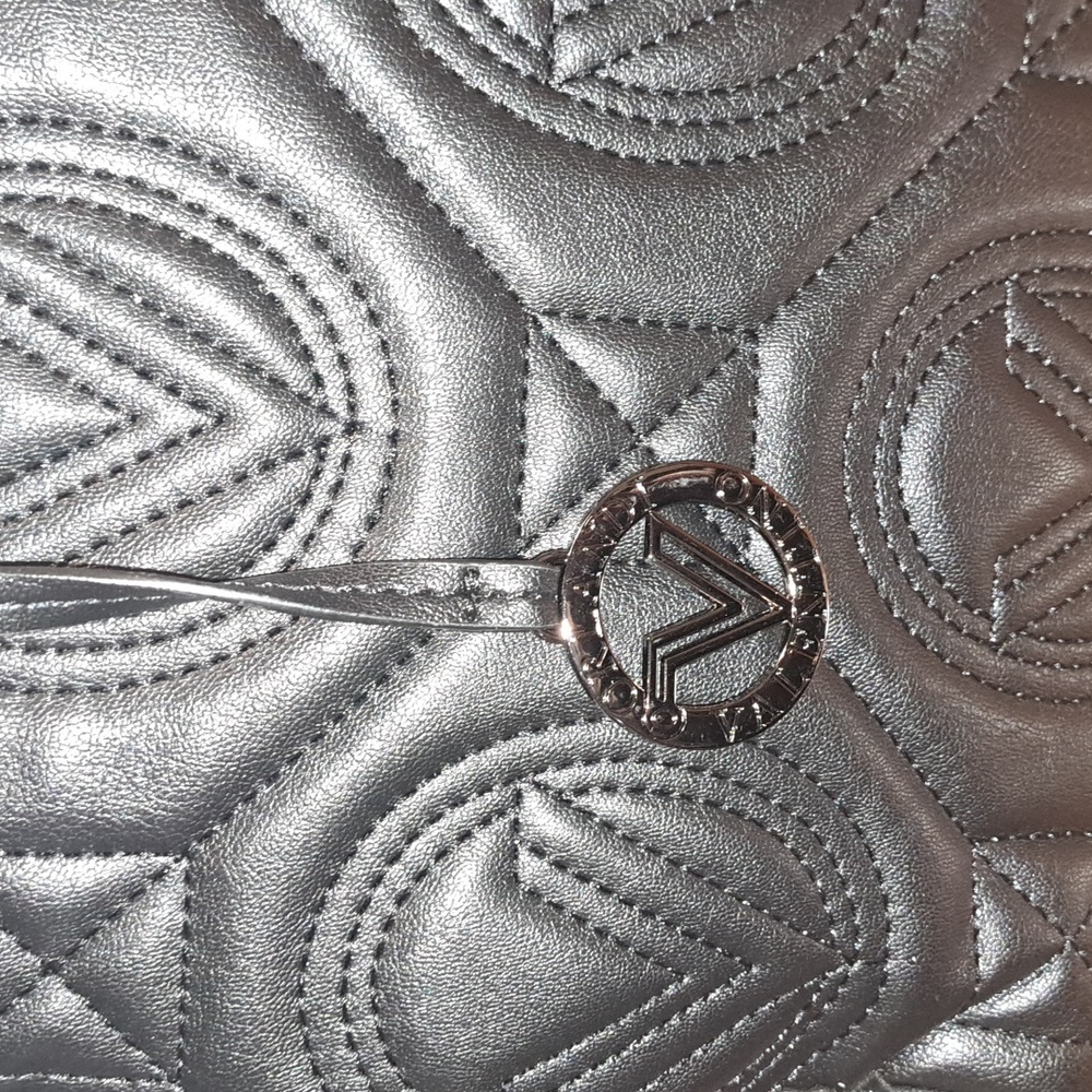Orlandi Valentino Black Quilted Tote Bag Set New 248 - Picture 10 of 10